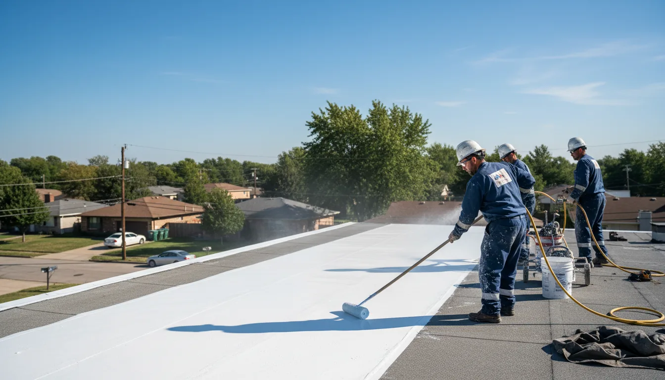 Commercial roof coating in Dalbo, MN near me